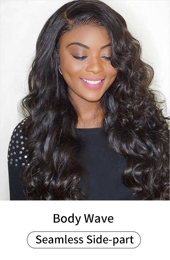 13x6 HD Lace Wigs Body Wave Black Colour Pre Plucked Natural Hairline