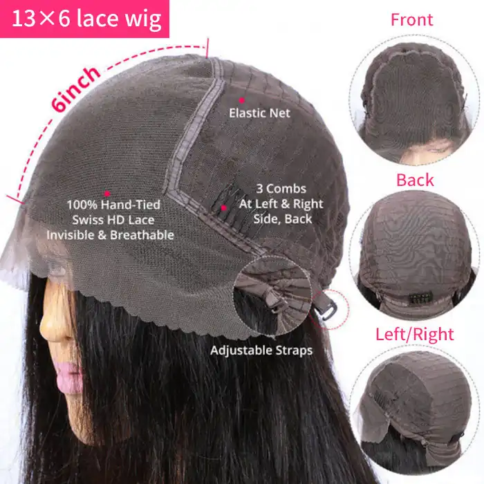 13x6 Invisible HD Lace Human Hair Wigs AniceKiss