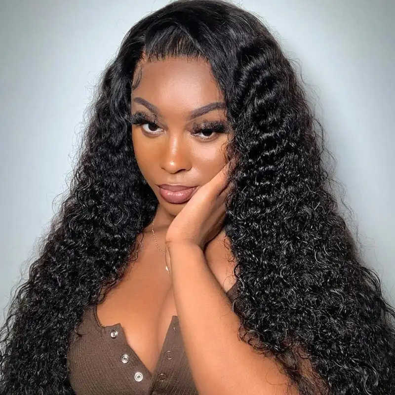  6x6 HD Lace Closure Human Hair Wigs curly wave