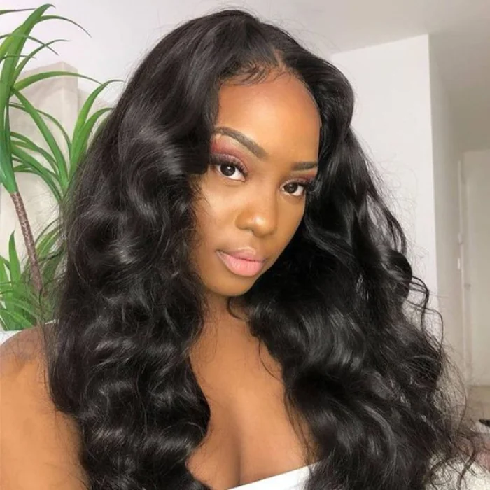 Pre-Pluncke13x4 Lace Front Body Wave Human Hair Wigs AncieKiss