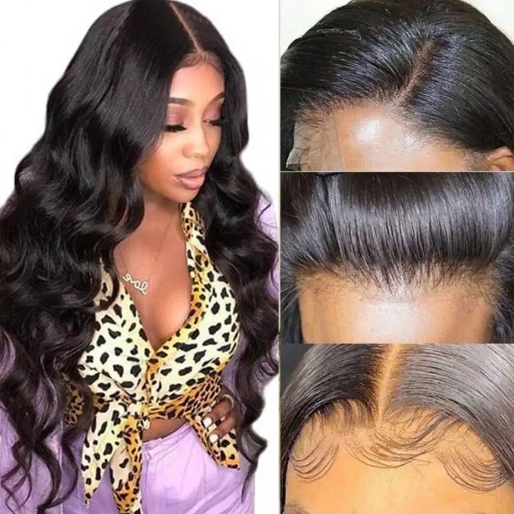 V Part Body Wave Human Hair Wigs