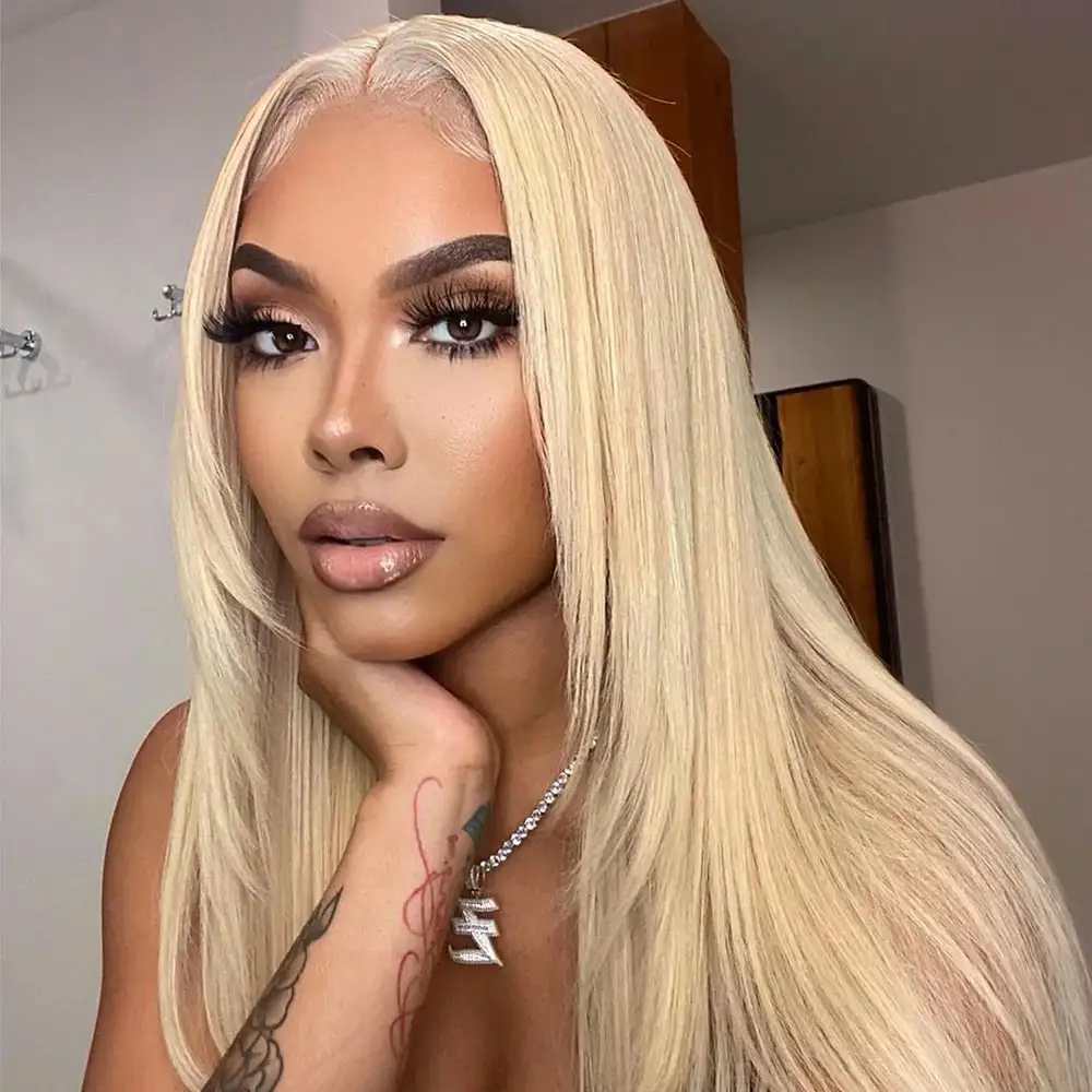 613 Blonde Full Lace Straight Human Hair Wigs AniceKiss