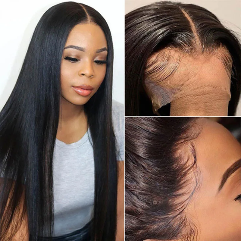 T Part Lace Straight Human Hair Wigs AniceKiss