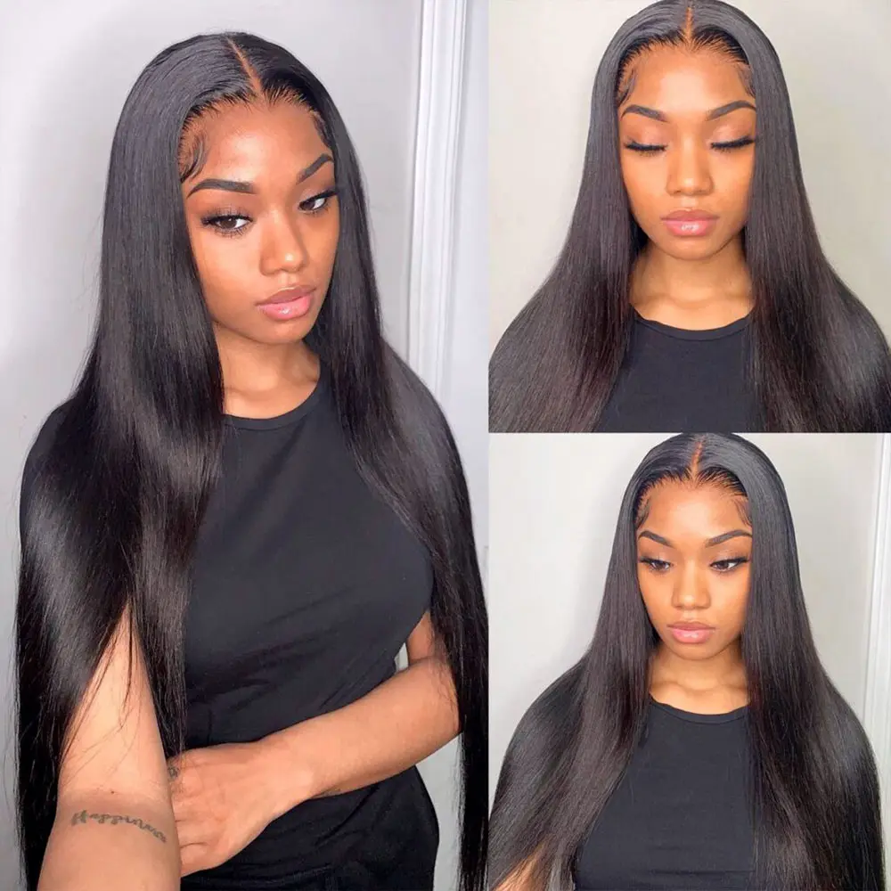 T Part Lace Straight Human Hair Wigs AniceKiss