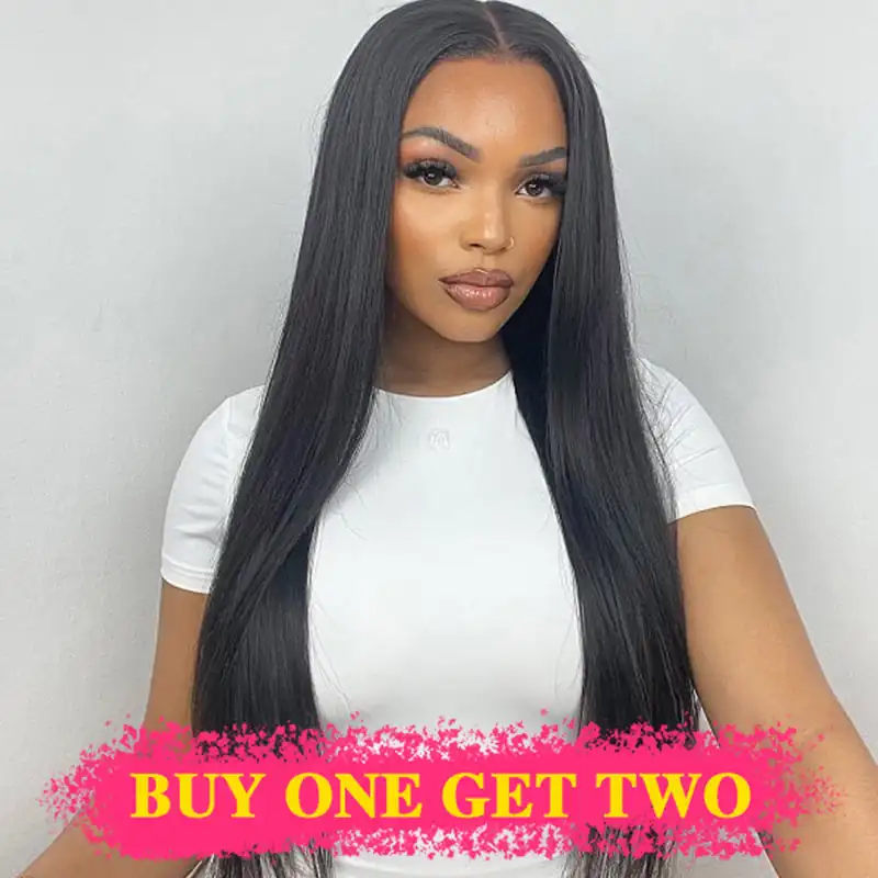 lace front straight human hair wigs AncieKiss
