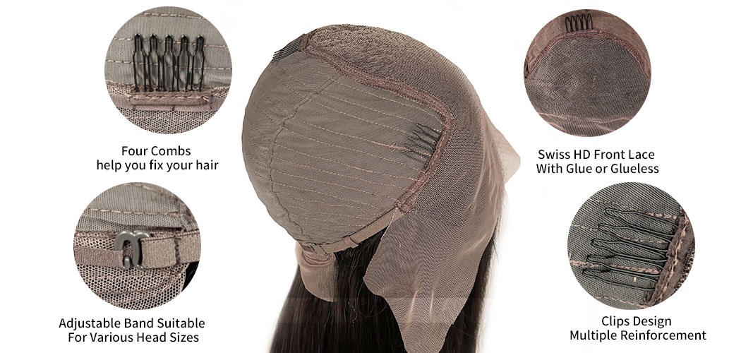 clips can tighten the cap,when you wear the wigs 