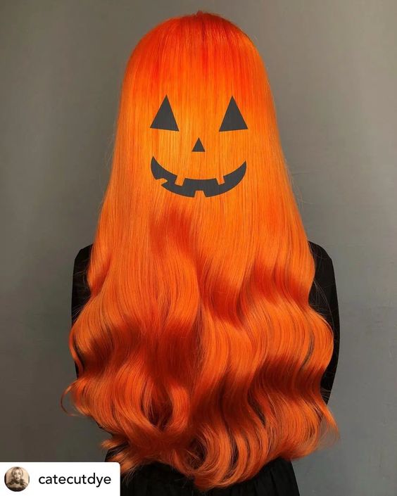 pumpkin orange human hair wigs