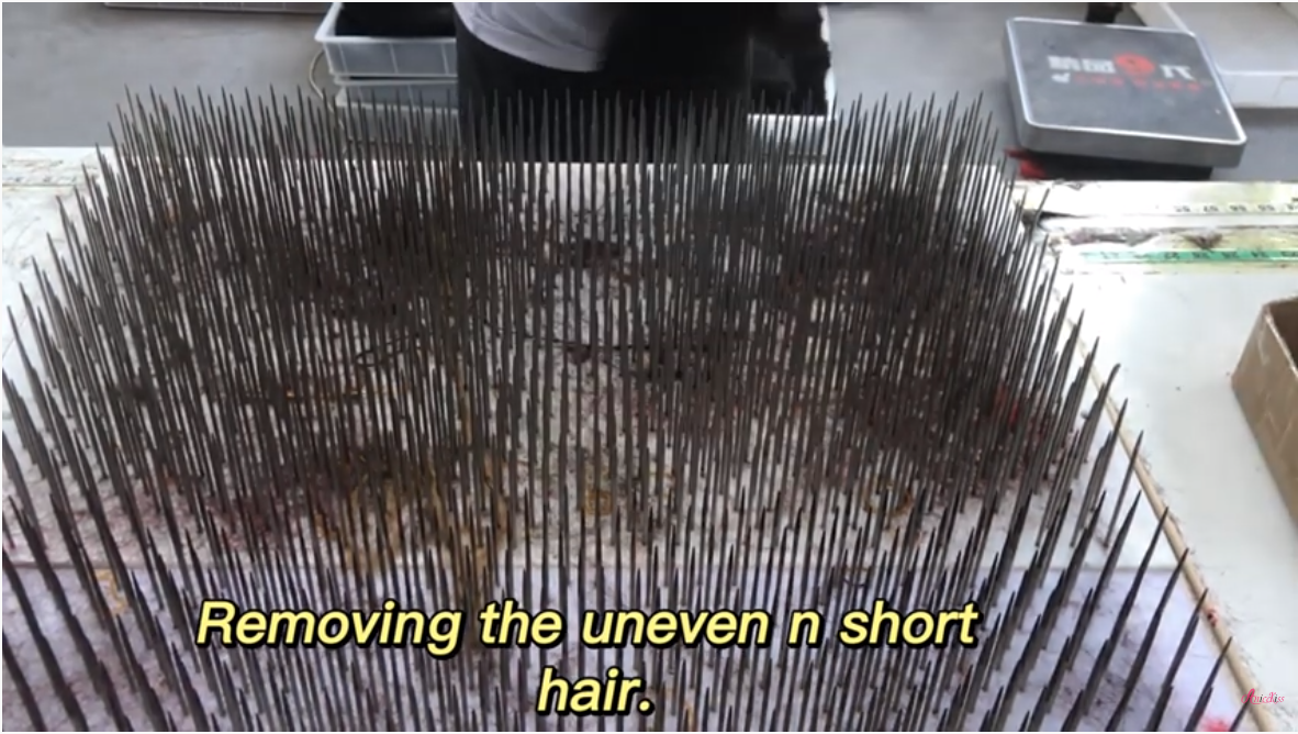 sorting uneven hair strands