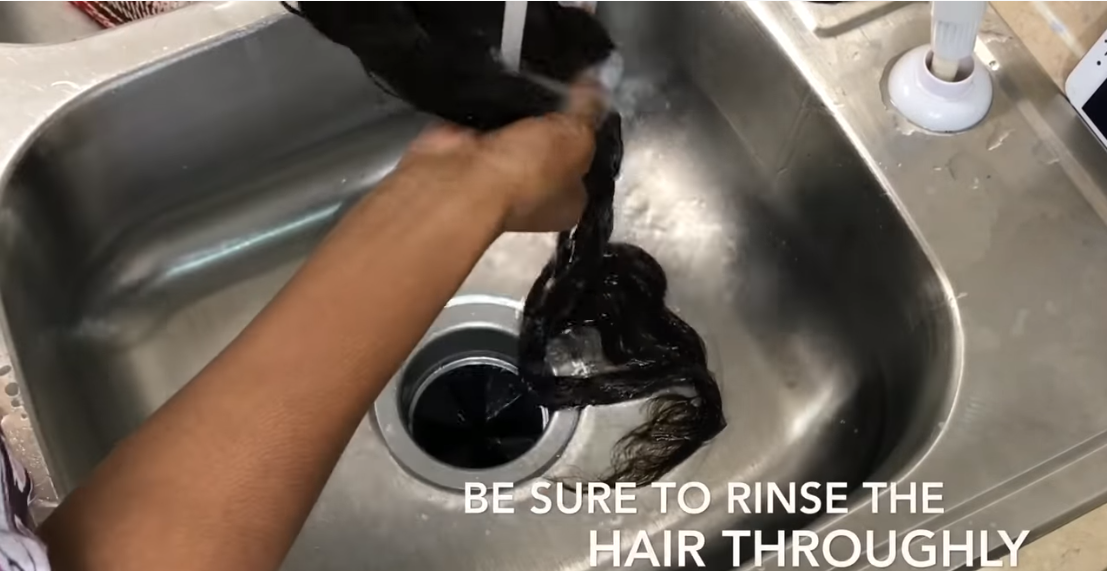 rinse your hair with cold water